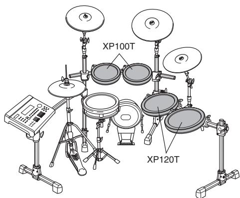 YAMAHA DTX950K - Attaching the Tom Pad - 1