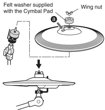 YAMAHA DTX950K - Attaching the Cymbal Pad - 5