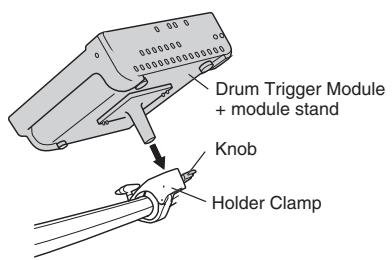 YAMAHA DTX950K - Attaching the Drum Trigger Module - 3
