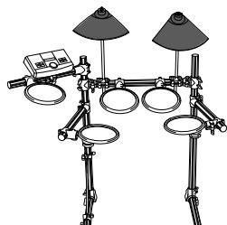YAMAHA DTXPLORER BASIC SET - Mounting the PCY65 (Cymbal pads) on the rack system - 1
