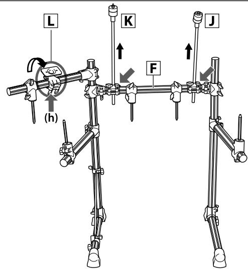YAMAHA DTXPLORER BASIC SET - Assembling the Rack System - 3