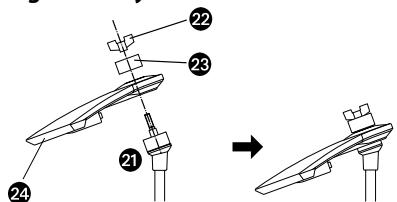 YAMAHA DTXPLORER BASIC SET - Mounting the PCY65 (Cymbal pads) on the rack system - 3