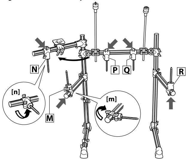 YAMAHA DTXPLORER BASIC SET - Mounting the TP65 (Drum pads) on the rack system - 3