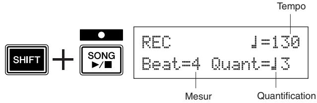 YAMAHA DTXPRESS IV - Définir les conditions d'enregistrement - 1
