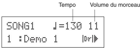 YAMAHA DTXPRESS IV - Réglez le volume et le tempo du morceau - 1