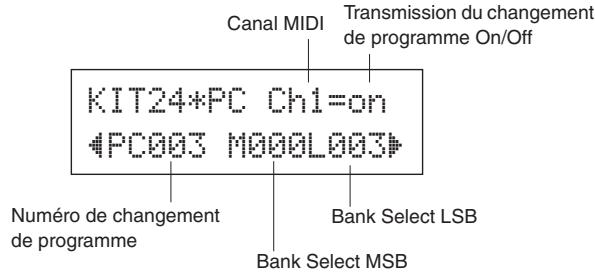 YAMAHA DTXPRESS IV - Réglez le changement de programme et la sélection de banque - 1