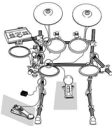 YAMAHA DTXPRESS IV STANDARD SET - Figure 27: Cable clip (DTXP4 rear panel) - 2