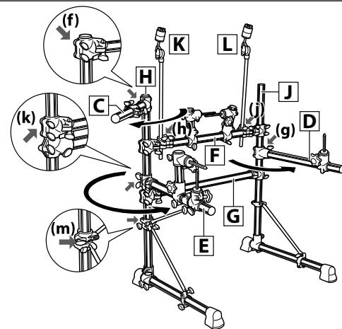 YAMAHA DTXPRESS IV STANDARD SET - Assembling the Rack System - 4