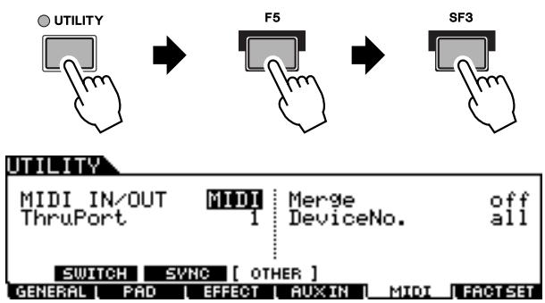 YAMAHA DTXTREME III - Vérifiez que la borne USB TO HOST du DTXTREME III est activée. - 1