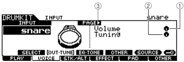 YAMAHA DTXTREME III - Réglage du volume, de l'accord et autres paramètres - 1