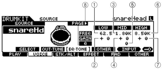 YAMAHA DTXTREME III - Réglage de l'EQ et des paramètres de tonalité - 2
