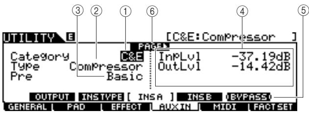YAMAHA DTXTREME III - Réglages des types d'effet d'insertion - 1