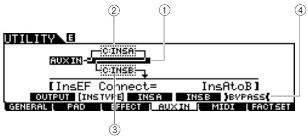 YAMAHA DTXTREME III - Réglages de connexion des effets d'insertion - 1