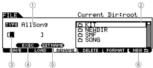 YAMAHA DTXTREME III - Appuyez sur la touche [FILE] pour passer en mode File, puis sur la touche [F3] RENAME afin d'ouvrir l'écran Rename (Attribution d'un nouveau nom). - 1