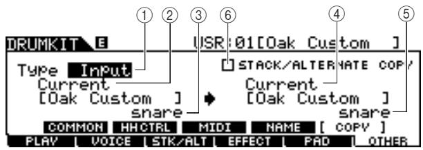YAMAHA DTXTREME III - Copie des réglages de paramètre - 1