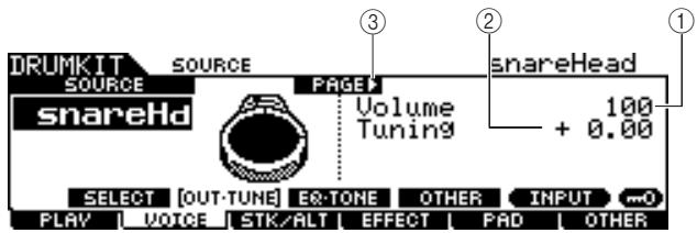 YAMAHA DTXTREME III - Réglage du volume, de l'accord et autres paramètres - 2
