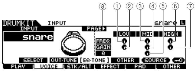 YAMAHA DTXTREME III - Réglage de l'EQ et des paramètres de tonalité - 1