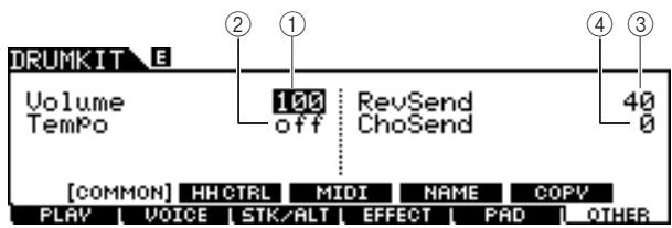 YAMAHA DTXTREME III - Réglages communs à l'ensemble du kit de batterie - 1
