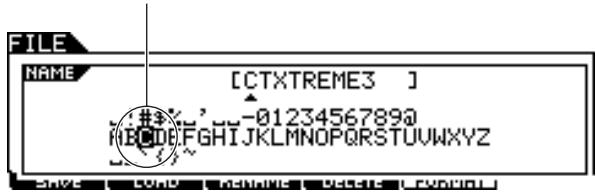 YAMAHA DTXTREME III - ■ Utilisation de la liste des caractères - 4