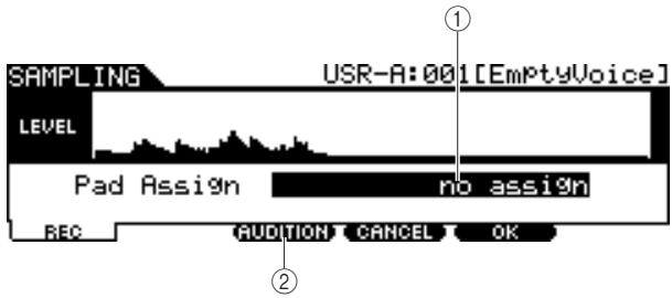 YAMAHA DTXTREME III - Appuyez sur la touche [F6] STOP pour arrêter l'échantillonnage. - 1