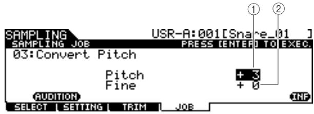 YAMAHA DTXTREME III - 03: Convert Pitch Conversion de hauteur de ton) - 1