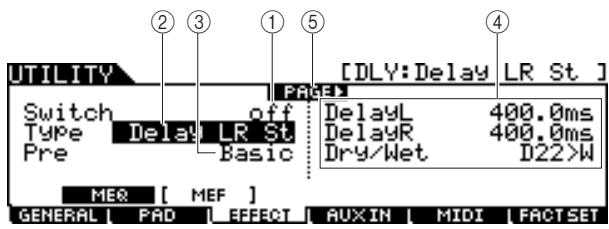 YAMAHA DTXTREME III - Réglages de Master Effect (Effet principal) - 1