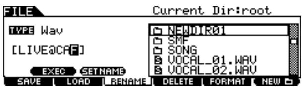 YAMAHA DTXTREME III - Saisissez le nouveau nom. - 1