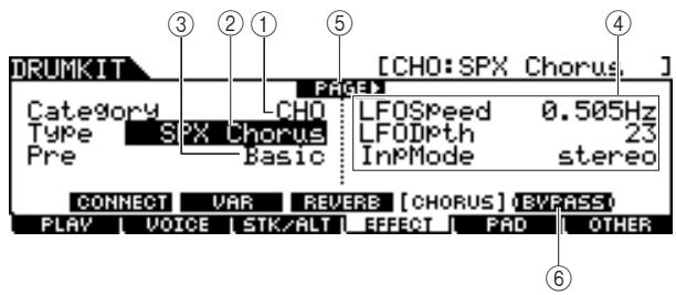 YAMAHA DTXTREME III - Réglages des effets de chœur - 1