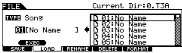 YAMAHA DTXTREME III - Chargement d'un morceau spécifique à partir d'un fichier « All Data » ou « All Song » - 3