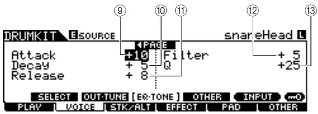 YAMAHA DTXTREME III - Réglage de l'EQ et des paramètres de tonalité - 5