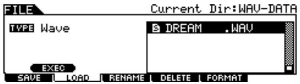 YAMAHA DTXTREME III - Sélection de fichiers/dossiers - 4