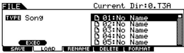 YAMAHA DTXTREME III - Chargement d'un morceau spécifique à partir d'un fichier « All Data » ou « All Song » - 2