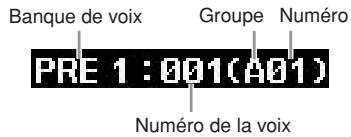YAMAHA MOTIF XS6 - Numéro de voix (groupe/numéro) - 1