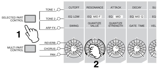 YAMAHA MOTIF XS6 - Utilisation des boutons - 1