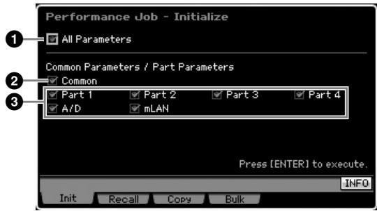YAMAHA MOTIF XS6 - Initialisation de la performance : [F1] init (initialize) - 1