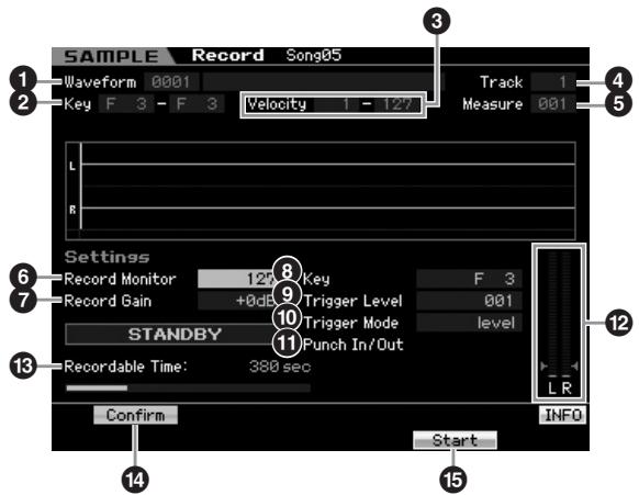 YAMAHA MOTIF XS6 - Lorsque le paramètre trigger mode (10) est spécifique sur « manual » : - 1