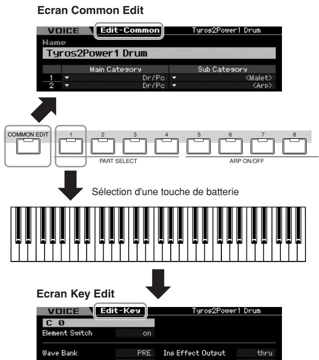YAMAHA MOTIF XS7 - Édition des voix de batterie - 1