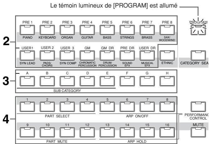YAMAHA MOTIF XS7 - Sélection de voix - 1