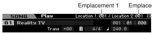 YAMAHA MOTIF XS7 - Affectation de nombres de mesures spécifiques aux emplacements 1 et 2 - 1