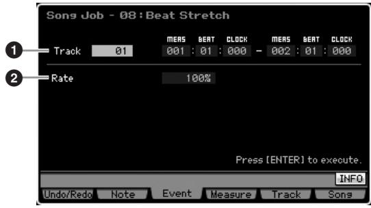 YAMAHA MOTIF XS7 - 8: Beat stretch (extension de temps) - 1