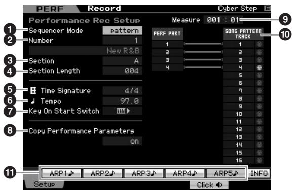 YAMAHA MOTIF XS7 - Procédure d'enregistrement d'une performance - 1