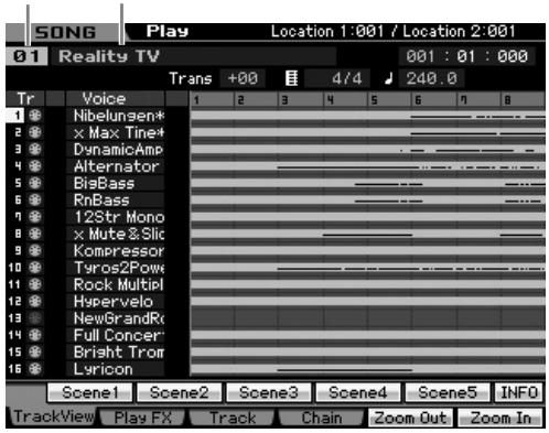 YAMAHA MOTIF XS7 - Sélection d'un autre morceau - 1