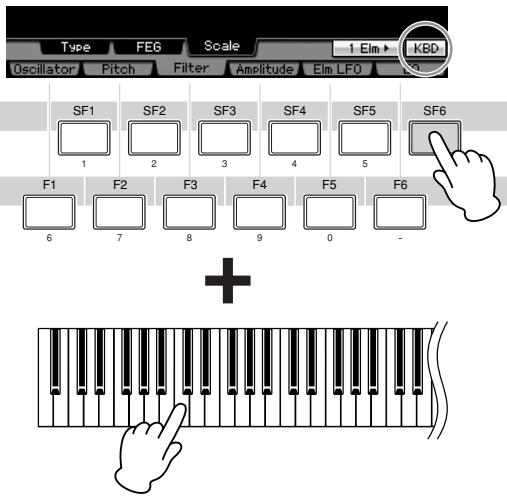 YAMAHA MOTIF XS7 - Réglages des notes (touches) et de la vitesse - 1