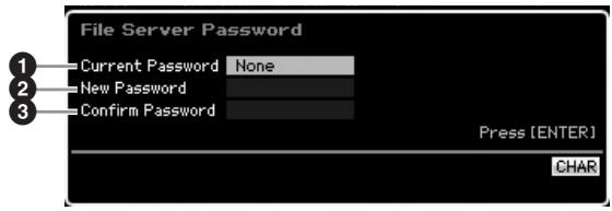 YAMAHA MOTIF XS7 - Réglages de mot de passe [SF3] → [SF5] password - 1