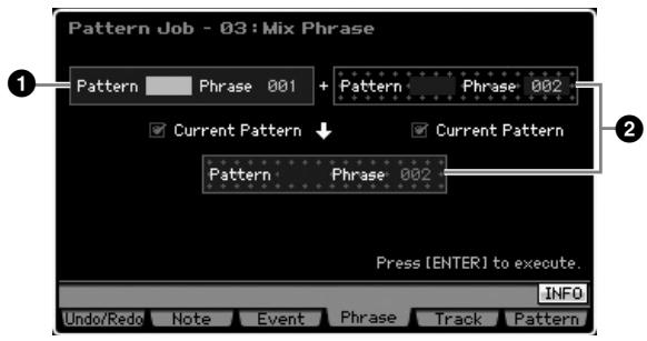 YAMAHA MOTIF XS7 - 03: Mix phrase (mixer phrase) - 1