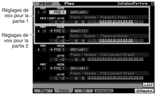 YAMAHA MOTIF XS8 - Reproduction de plusieurs voix ensemble (couche) - 1