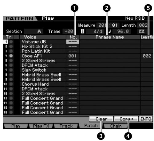 YAMAHA MOTIF XS8 - Déception d'un motif — [F4] patch - 1
