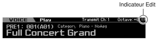 YAMAHA MOTIF XS8 - L'indicateur [e] - 1