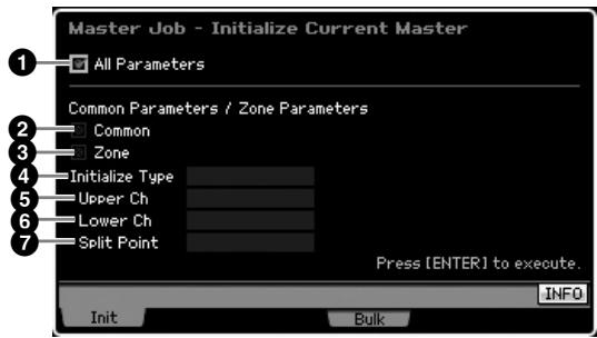 YAMAHA MOTIF XS8 - Initialisation de la piste maître — [F1] init - 1
