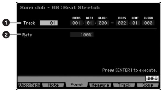 YAMAHA MOTIF XS8 - 8: Beat stretch (extension de temps) - 1